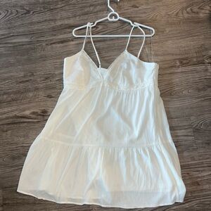 No Boundaries White Mini Slip Dress